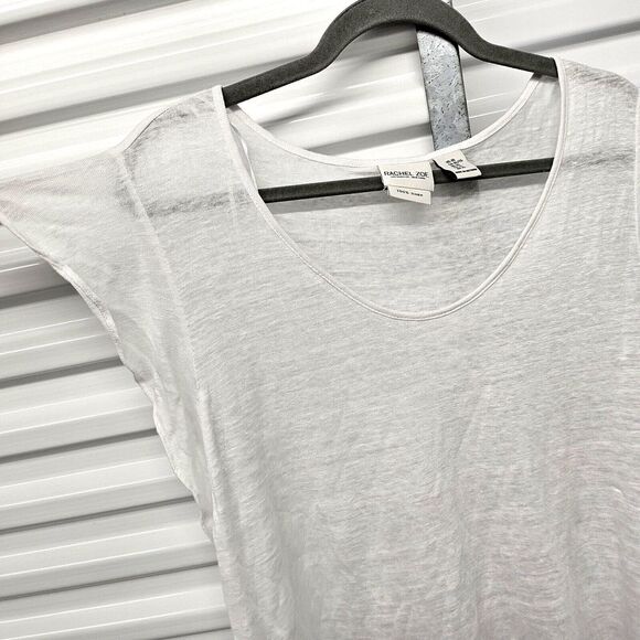 Rachel Zoe Linen Flutter Sleeve Knit Top Size XL Womens - Picture 3 of 5